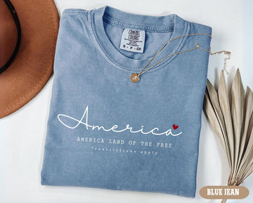 America Land of the Free Comfort Colors Shirt